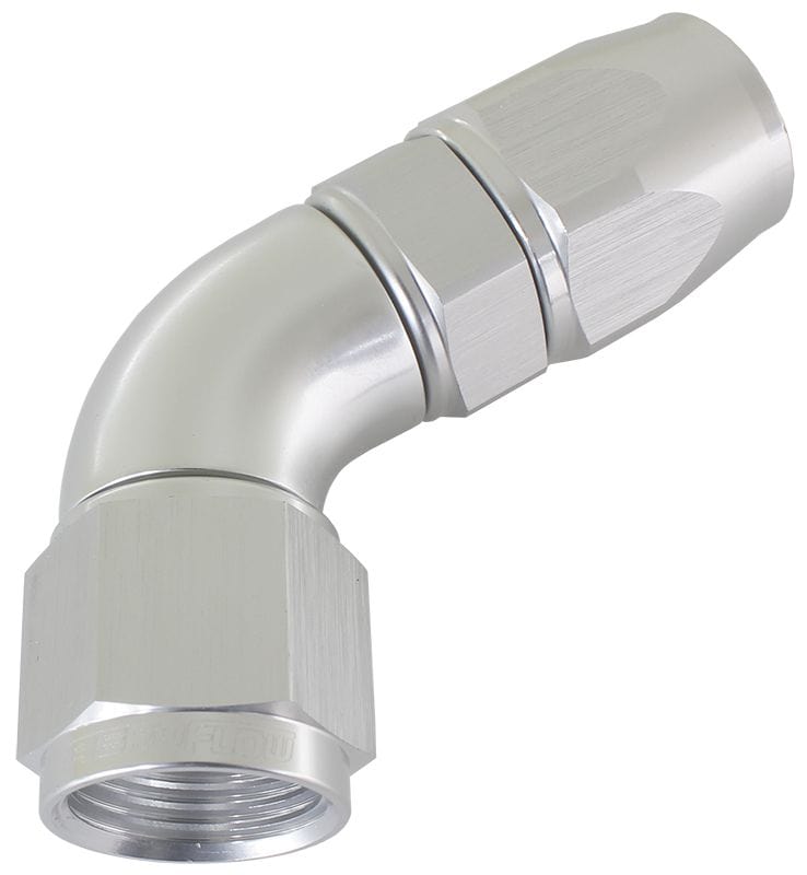 Aeroflow Performance Aeroflow 12 / Silver 570 Series PTFE 60° Hose End. AF578 Suits 200 & 250 Series Hose SR