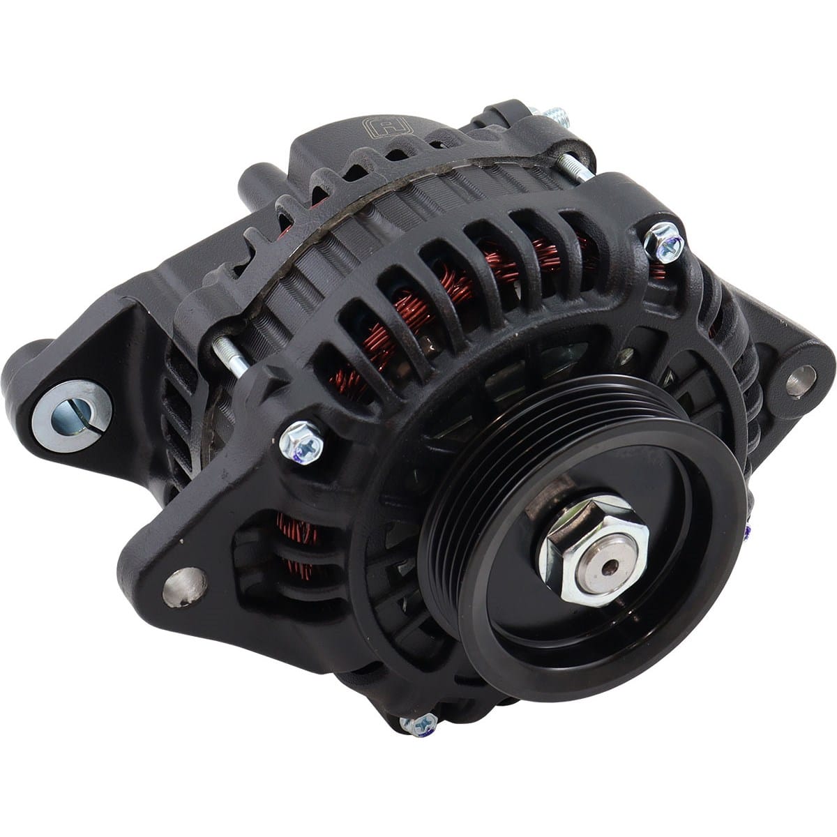 Aeroflow Performance Aeroflow 130 AMP High Output Direct Fit Alternator - Black SR