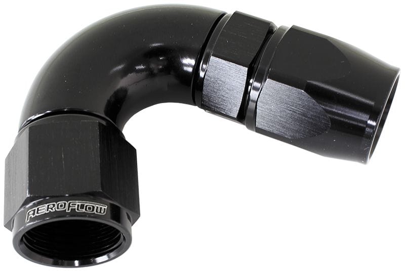Aeroflow Performance Aeroflow 3 / Black 570 Series PTFE 120° Hose End AF574 . Suits 200 & 250 Series Hose SR