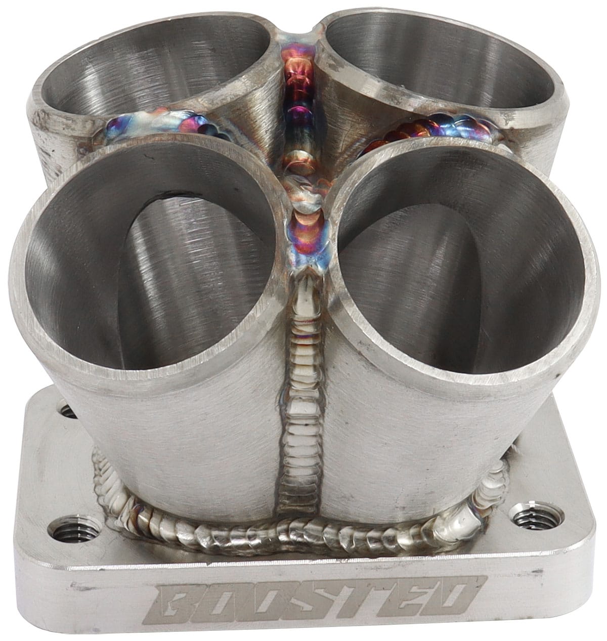 Aeroflow Performance Aeroflow Aeroflow 4 into 1 Round Stainless Steel Turbo Merge Collector, T25/T28 Flange (AF8330-2000SS) SR
