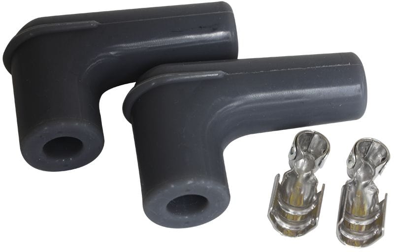 Aeroflow Performance Aeroflow AF4030-3311 Xpro Silicone 90° Spark Plug Boots & Terminals 
Black, 2 pack SR