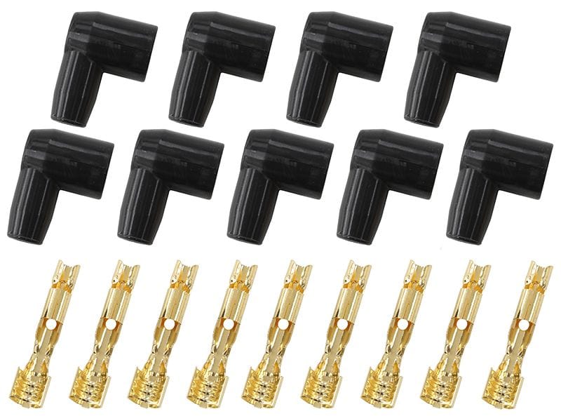 Aeroflow Performance Aeroflow AF4030-8851 Xpro Silicone 90° Socket Style Distributor/Coil Boots & Terminals  
Black, set of 9 SR