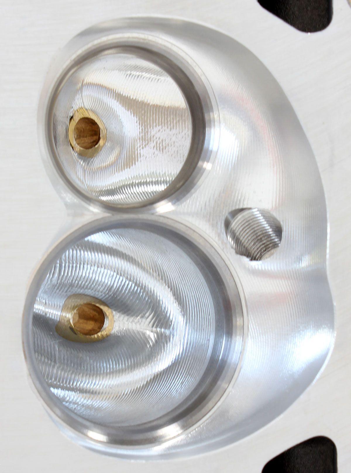Bare Small Block Ford Windsor 289-351 185cc CNC Ported Aluminium Cylinder Heads with 58cc Chamber (Pair) 
2.10" x 1.25" Intake Port, 1.35" x 1.35" Exhaust Port