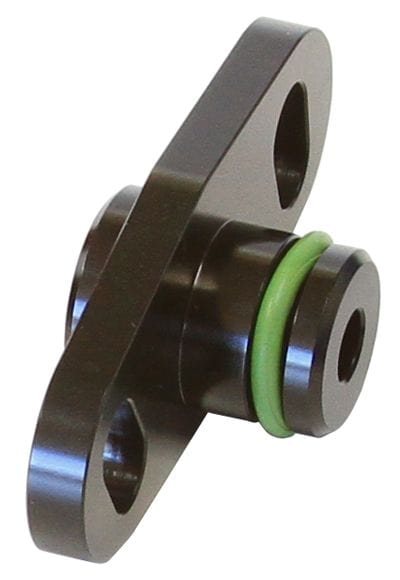 Aeroflow Performance Aeroflow Black Fuel Rail Adapter AF64-2066
 Suit Mitsubishi 16mm Seal & 37-40mm Centres SR