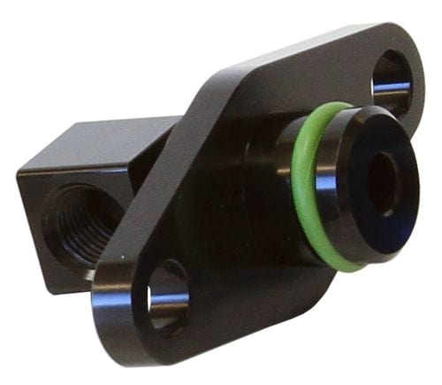 Aeroflow Performance Aeroflow Black Fuel Rail Adapter AF64-2067
 Suit Subaru Sti EJ25 2008-on SR