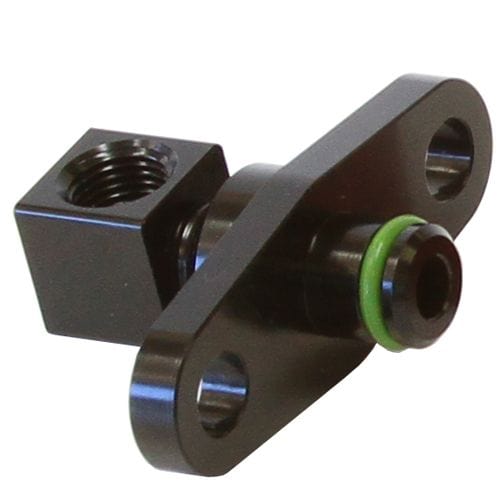 Aeroflow Performance Aeroflow Black Fuel Rail Adapter AF64-2068
 Suit Mitsubishi EVO 10 with 40mm Centres SR