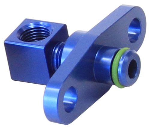 Aeroflow Performance Aeroflow Blue Fuel Rail Adapter AF64-2068
 Suit Mitsubishi EVO 10 with 40mm Centres SR