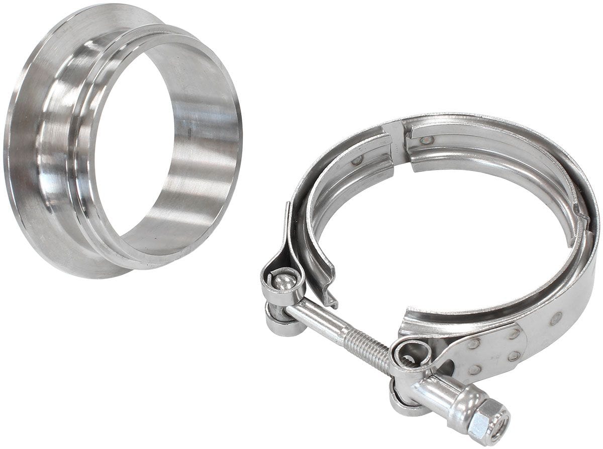 Aeroflow Performance Aeroflow Boosted Turbine Outlet 4.00" O.D Stainless Steel V-Band Kit AF8080-1018 SR