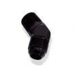 Aeroflow Performance Aeroflow Fittings 1/8NPT / 6AN / Black 45° NPT to Male Flare Adapter AF823 SR