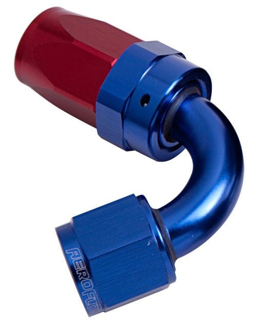 Aeroflow Performance Aeroflow Fittings 10 / Red/Blue 100 Series Taper 120° Swivel Hose End AF104 SR