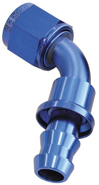 Aeroflow Performance Aeroflow Fittings 10 / Red/Blue 400 Series Push Lock 60° Hose End AF418 SR