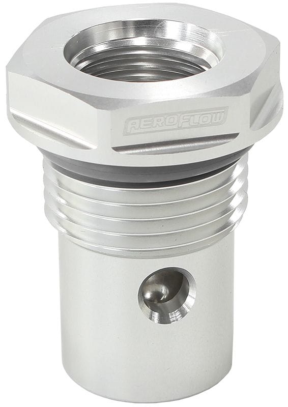 Aeroflow Performance Aeroflow Fittings 12ORB to 8Orb / Silver Roll Over Valve AF613-12 , Suit Aeroflow Fuel Cells, -12 Male ORB to -8 Female ORB SR