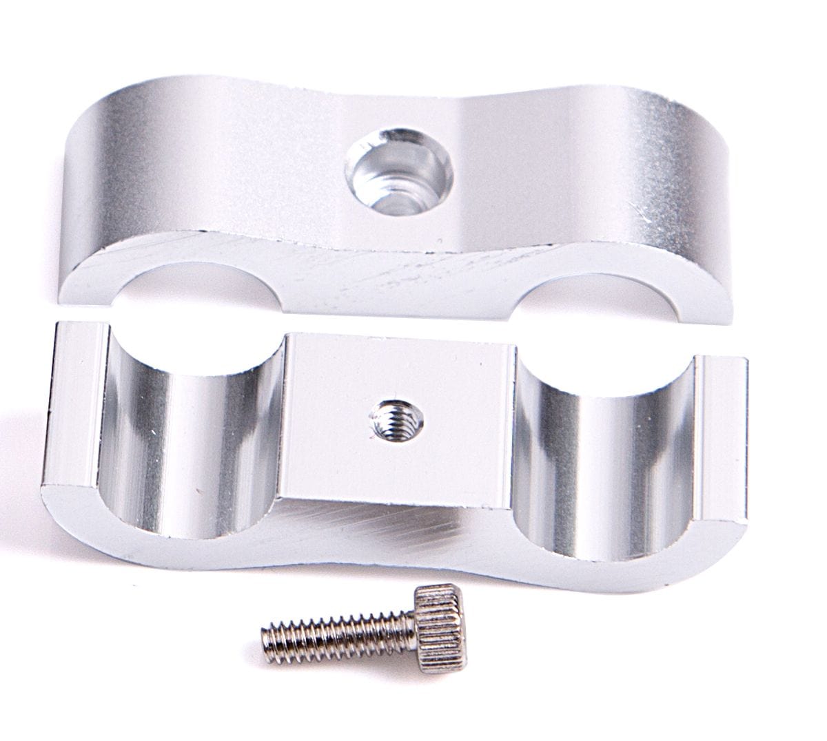 Aeroflow Performance Aeroflow Fittings 17AN / Silver Billet Aluminium Dual Hose Separators  AF156 SR