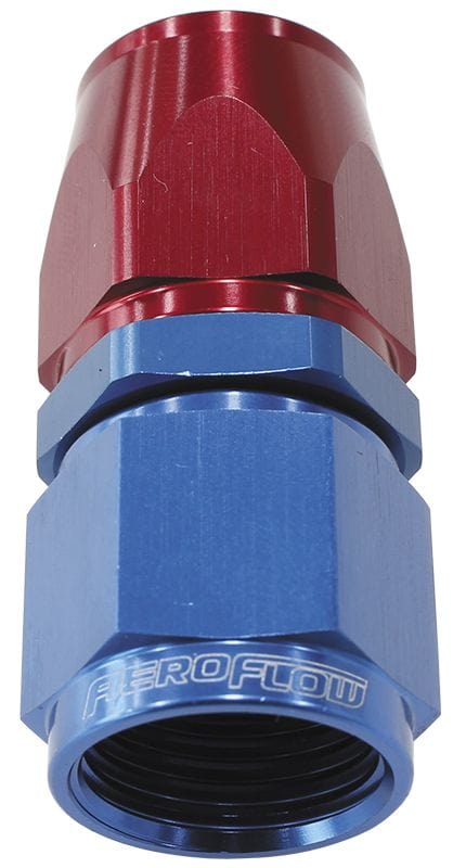 Aeroflow Performance Aeroflow Fittings 3 / Red/Blue 200 / 570 Series PTFE Straight Hose End AF201 SR