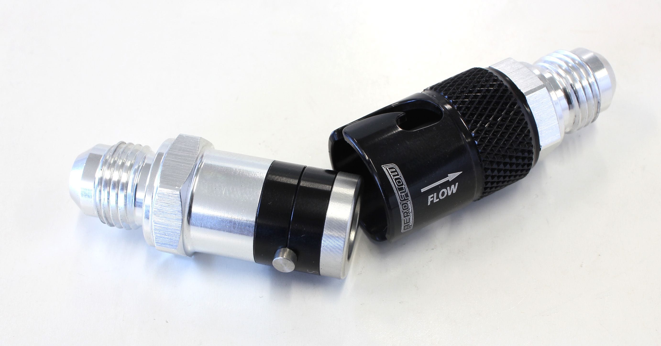 Aeroflow Performance Aeroflow Fittings Buna / 6 / Silver Aluminium Quick Release Fitting Viton/EPDM/Buna Seals SR