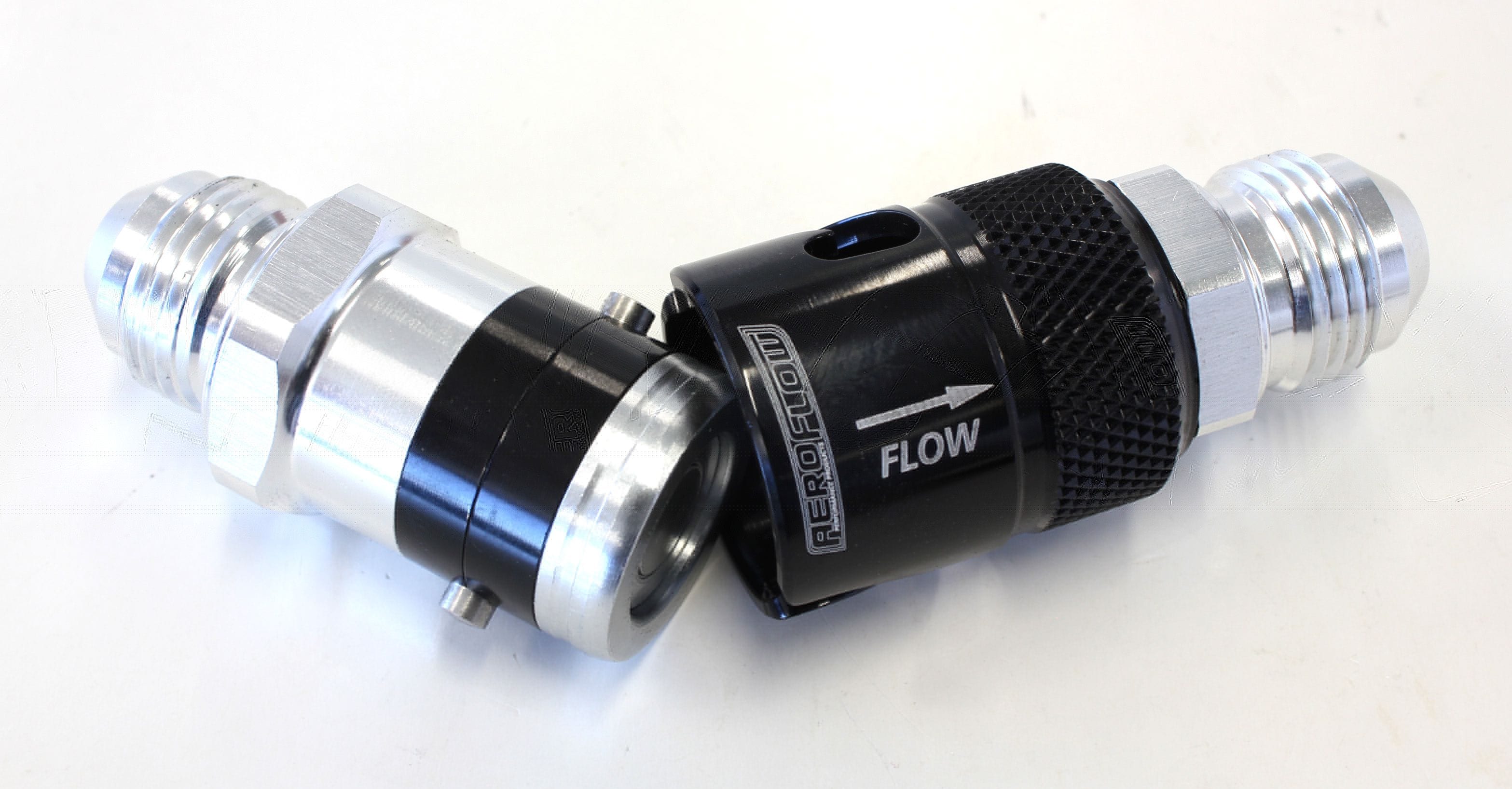 Aeroflow Performance Aeroflow Fittings Buna / 8 / Silver Aluminium Quick Release Fitting Viton/EPDM/Buna Seals SR