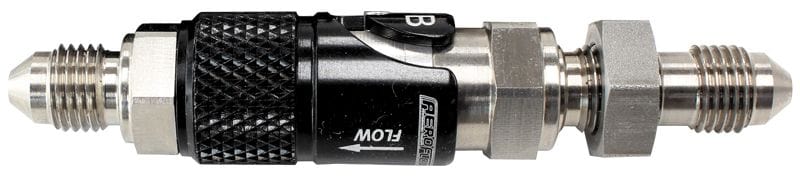 Aeroflow Performance Aeroflow Fittings EPDM / 4 / Black Aluminium Quick Release Fitting Viton/EPDM/Buna Seals SR