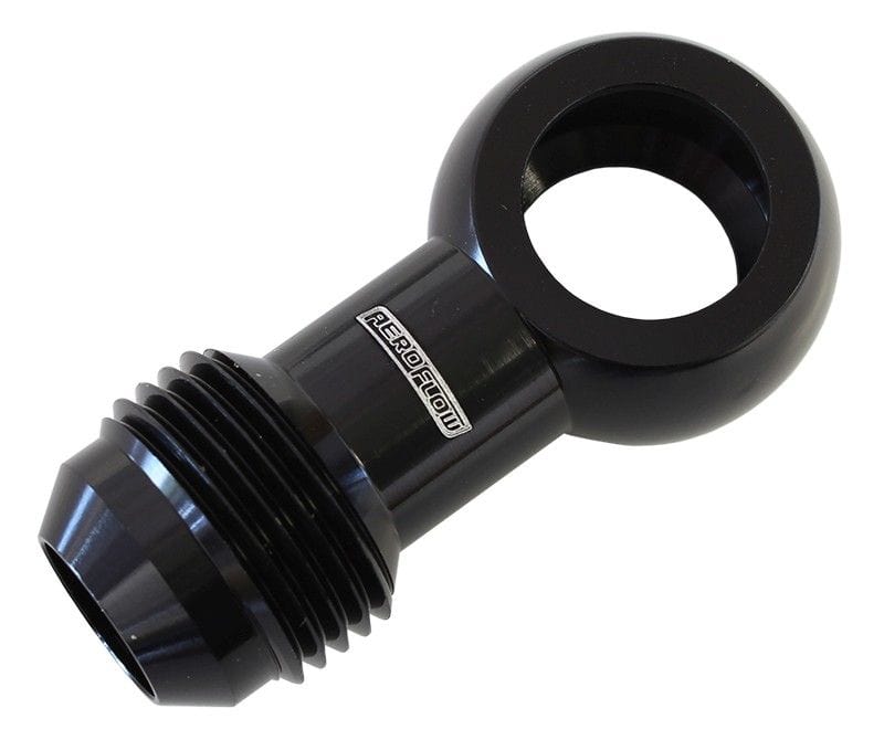 Aeroflow Performance Aeroflow Fittings M16 5/8 to 10AN / Black Alloy AN Banjo Fitting 16 x 1.5 mm to -10AN SR