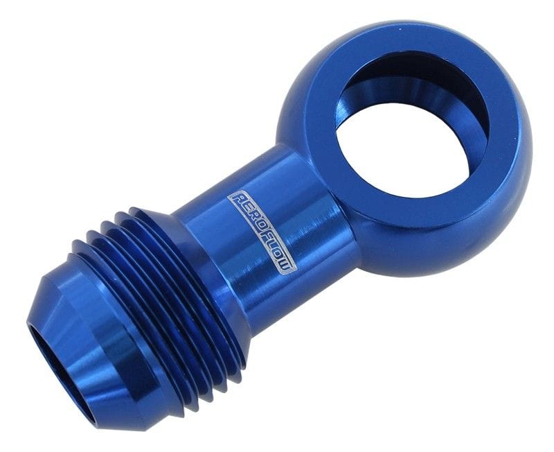 Aeroflow Performance Aeroflow Fittings M16 5/8 to 10AN / Blue Alloy AN Banjo Fitting 16 x 1.5 mm to -10AN SR