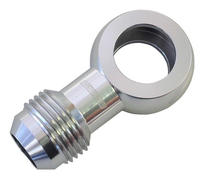 Aeroflow Performance Aeroflow Fittings M16 5/8 to 10AN / Silver Alloy AN Banjo Fitting 16 x 1.5 mm to -10AN SR