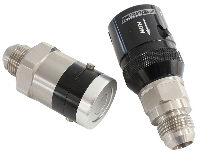 Aeroflow Performance Aeroflow Fittings Viton / 10 / Silver Aluminium Quick Release Fitting Viton/EPDM/Buna Seals SR