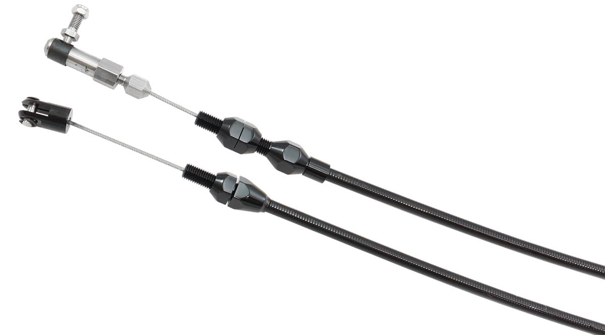 Aeroflow Performance Aeroflow Heavy Duty Universal Throttle Cable - Black Cover with Black Cable Ends SR