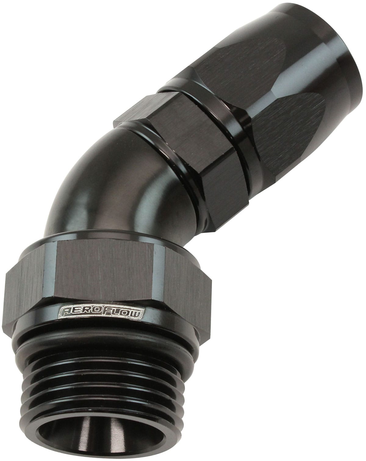 Aeroflow Performance Aeroflow ORB Taper Swivel 45° Hose End -12 ORB to -10AN SR