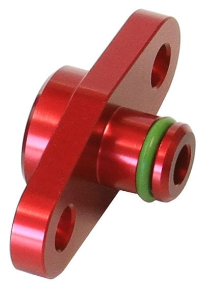 Aeroflow Performance Aeroflow Red Fuel Rail Adapter AF64-2064
 Suit Subaru, Nissan, Mazda with 32.5mm Centres SR