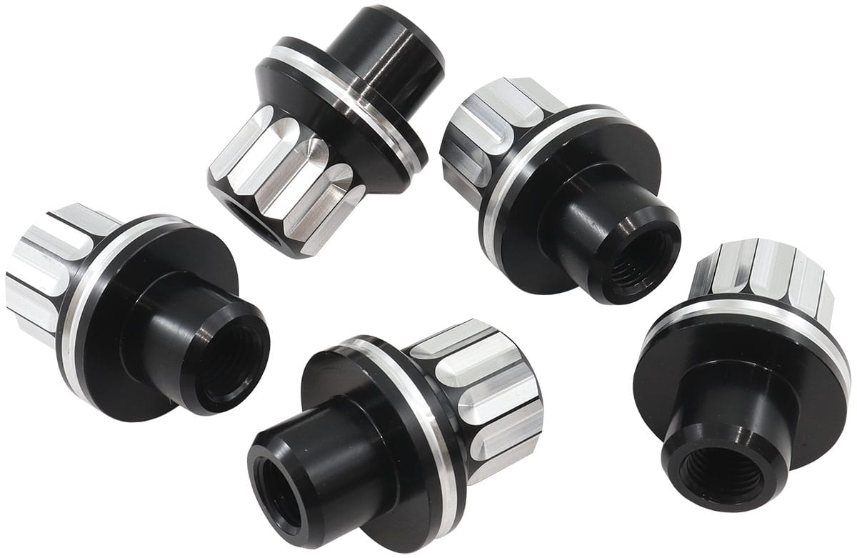 Aeroflow Performance Aeroflow Shank Open Aluminium 12 Point Wheel Nuts - 7/16-20" SR