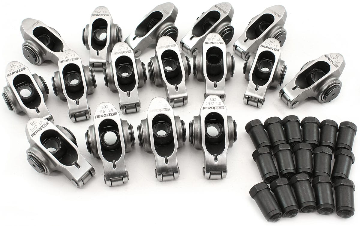Aeroflow Performance Aeroflow Small Block Ford Windsor 289-351 Stainless Steel Roller Rocker Set - 1.8 Ratio SR