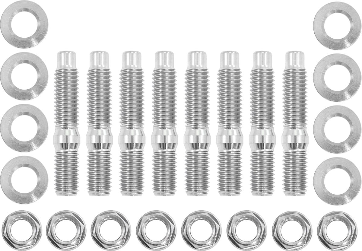 Aeroflow Performance Aeroflow Ttianium 6 Point Hex Header Stud Kit - AF3699-1701 SR