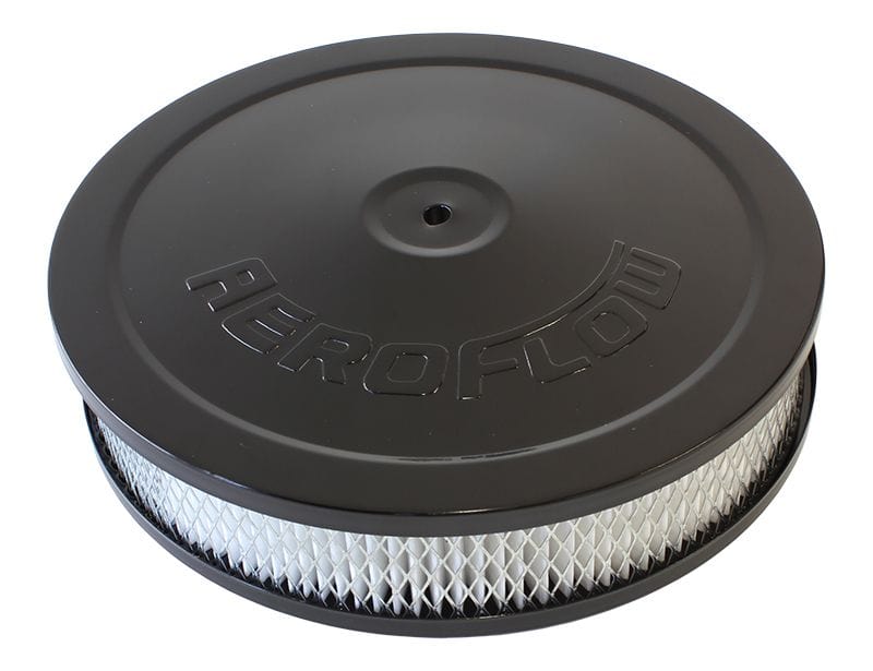 Aeroflow Performance Air Filters AF2256-1110 Black Air Filter Assembly 
 9" x 2", 5-1/8" neck, paper elemen t SR