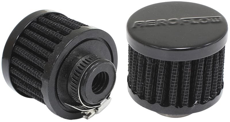 Aeroflow Performance Air Filters AF2271-1330 Black Clamp On Breather
 2" (50.8mm) O.D. x 1-1/2" (38mm) High, 1/2" (12.7mm) Flange Inside Diameter SR