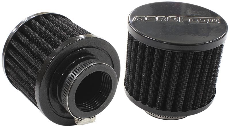 Aeroflow Performance Air Filters AF2271-1440 Black Clamp On Breather 3" (76.2mm) O.D. x 2-1/2" (63.5mm) High, 1-3/8" (34.9mm) Flange Inside Diameter SR
