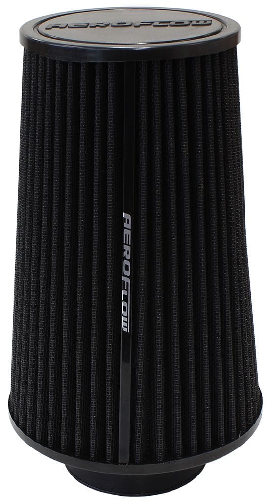 Aeroflow Performance Air Filters AF2711-0810 Universal 3" (76mm) Clamp-On Polyurethane Tapered Pod Filter 
8.9" (226mm) High x 6.15" (156mm) Base O.D x 4.6" (117mm) Top O.D SR