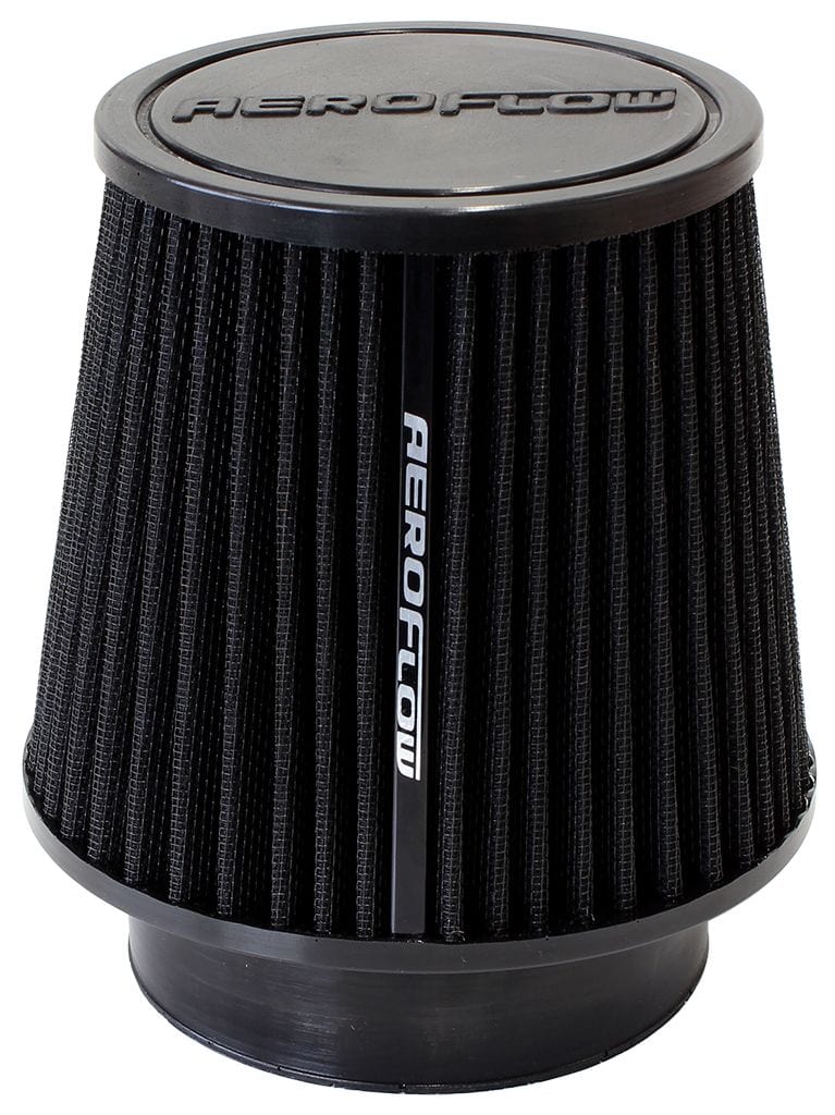 Aeroflow Performance Air Filters AF2711-2520 Universal 4" (102mm) Clamp-On Polyurethane Tapered Pod Filter 
5.1" (129mm) High x 5.9" (150mm) Base O.D x 4.6" (117mm) Top O.D SR
