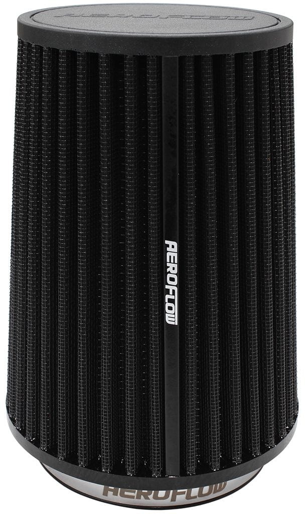 Aeroflow Performance Air Filters AF2711-2590 Universal 4" (102mm) Clamp-On Polyurethane Tapered Pod Filter 
7" (177mm) High x 5-29/32" (150mm) Base O.D x 4-39/64" (117mm) Top O.D SR