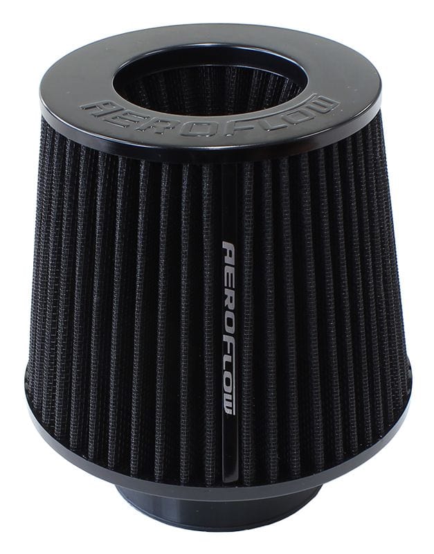 Aeroflow Performance Air Filters AF2711-3003 Universal 3" (76mm) Steel Top Inverted Tapered Pod Filter with Black End SR