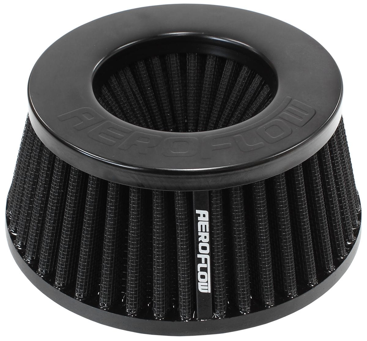 Aeroflow Performance Air Filters AF2711-5288 Universal 3" (76mm) Steel Top Inverted Tapered Pod Filter with Black End SR