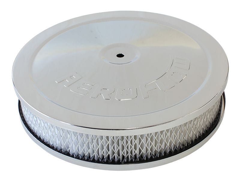 Aeroflow Performance Air Filters AF2856-1110 9" x 2" Chrome Air Filter Assembly 
 with Paper Element. Suit 5/1/8" SR