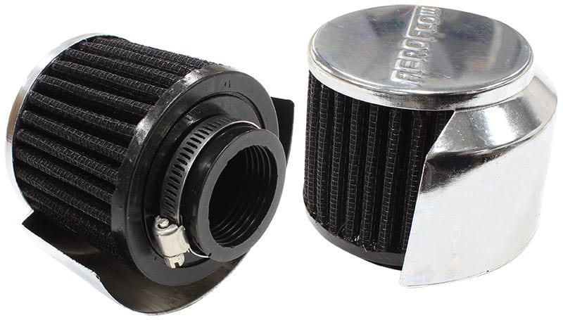 Aeroflow Performance Air Filters AF2871-1513 Chrome Push In Breather
 3" (76.2mm) O.D. x 2-1/2" (63.5mm) High, 1-1/4" (31.75mm) Flange Inside Diameter SR