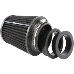 Aeroflow Universal 4",3.5" & 3" Clamp-On Steel Top Inverted Tapered Pod Filter with Black End AF2711-1001