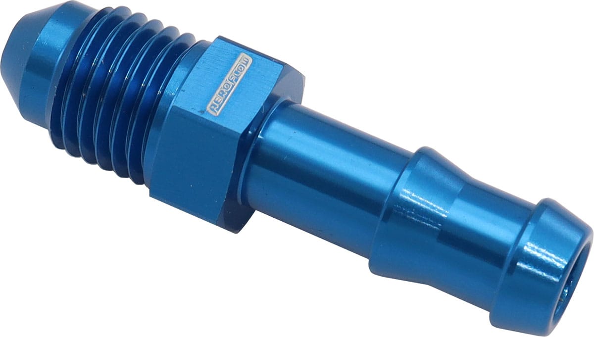 Aeroflow Performance Blue 8MM BARB TO -4AN ADAPTER SR
