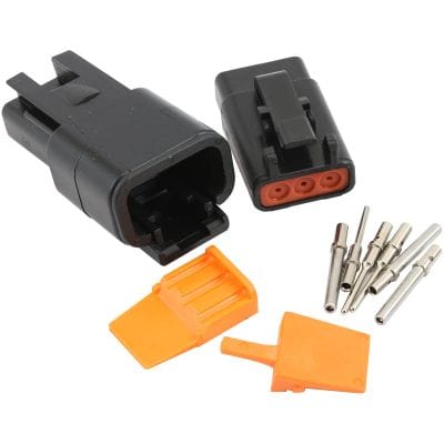 Aeroflow Performance Electrical Aeroflow WeatherTight DTM 3 PinConnector AF49-9103 SR