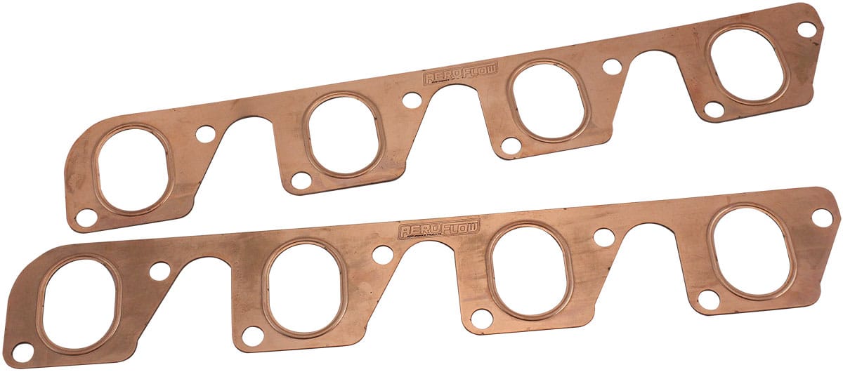 Aeroflow Performance Exhaust Aeroflow Ford Cleveland 351 2V Copper Embossed Exhaust Gaskets AF1854-1604 SR