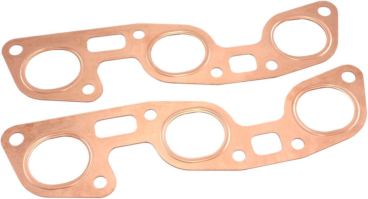 Aeroflow Performance Exhaust Aeroflow Nissan RB26 Copper Embossed Exhaust Gasket (2 Pieces) AF1854-2804 SR