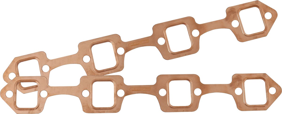 Aeroflow Performance Exhaust Aeroflow Small Block Ford Windsor Rectangle Port Copper Embossed Exhaust Gaskets AF1854-1404 SR