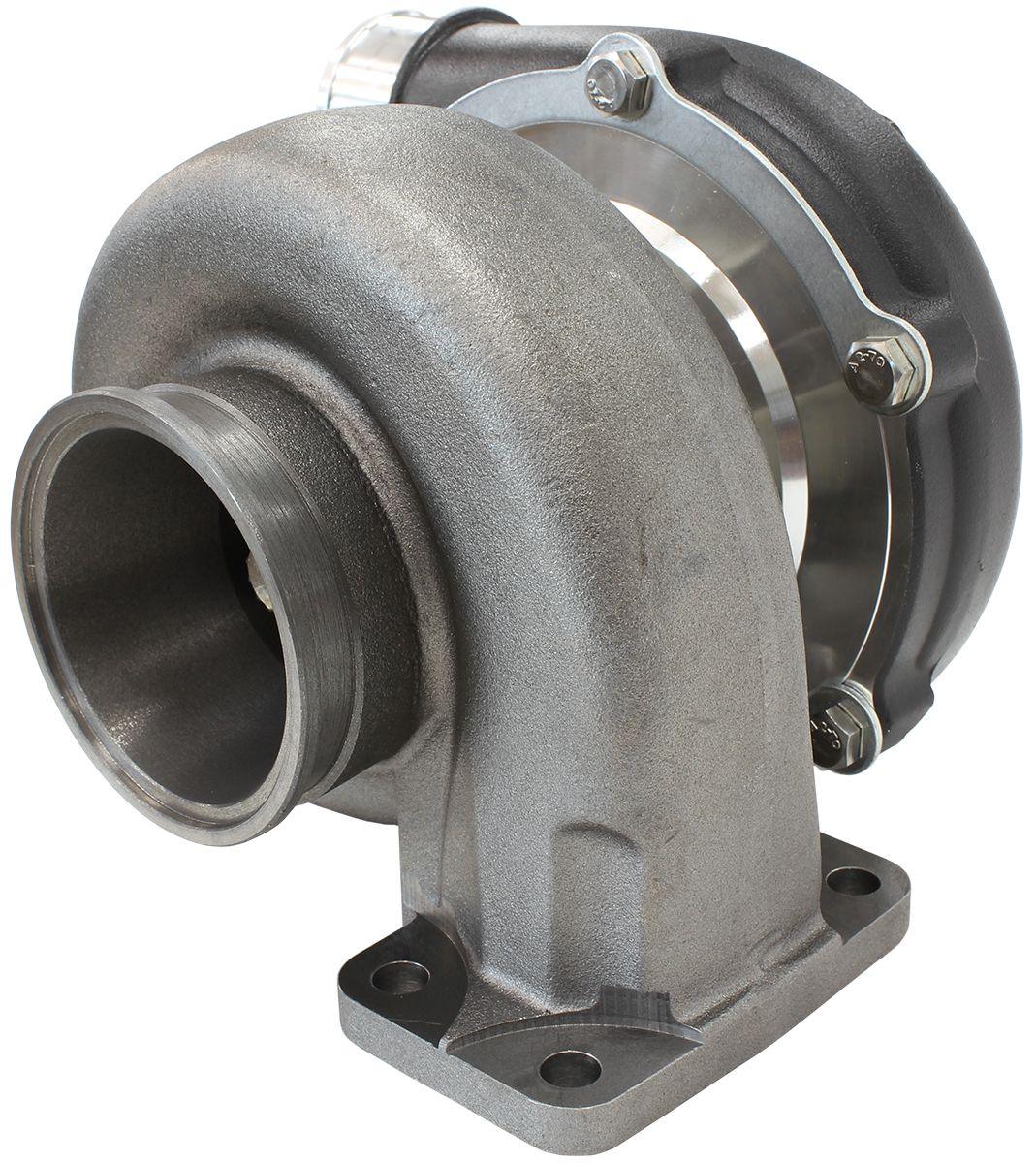 Aeroflow Performance External Wastegate, T3 Inlet Flange, V-Band Exhaust Flange Aeroflow BOOSTED 5455 1.06 Turbocharger 650HP, Hi Temp Black Finish AF8005-3002BLK SR