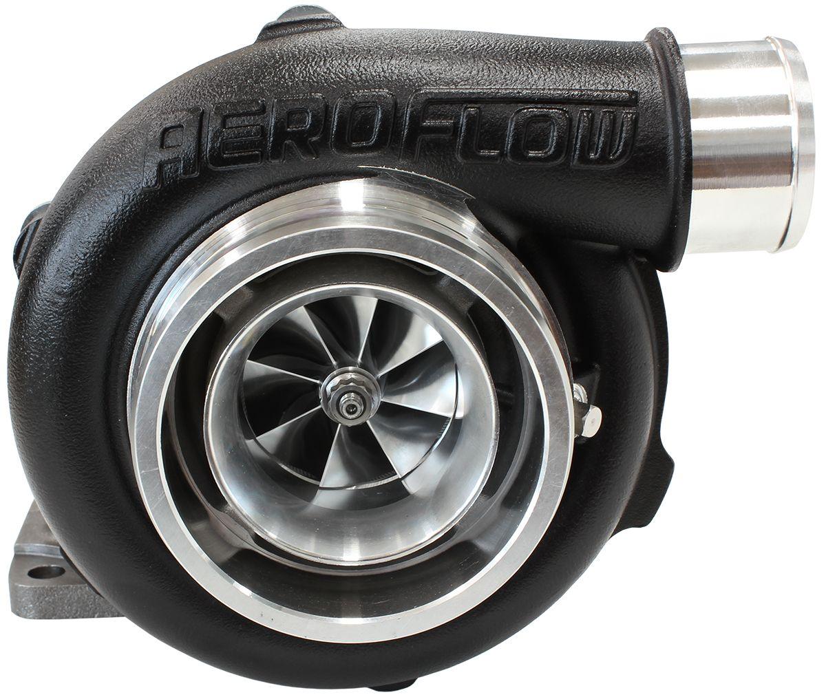 Aeroflow Performance External Wastegate, T3 Inlet Flange, V-Band Exhaust Flange Aeroflow BOOSTED 5455 .63 Turbocharger 650HP, Hi Temp Black Finish AF8005-3000BLK SR