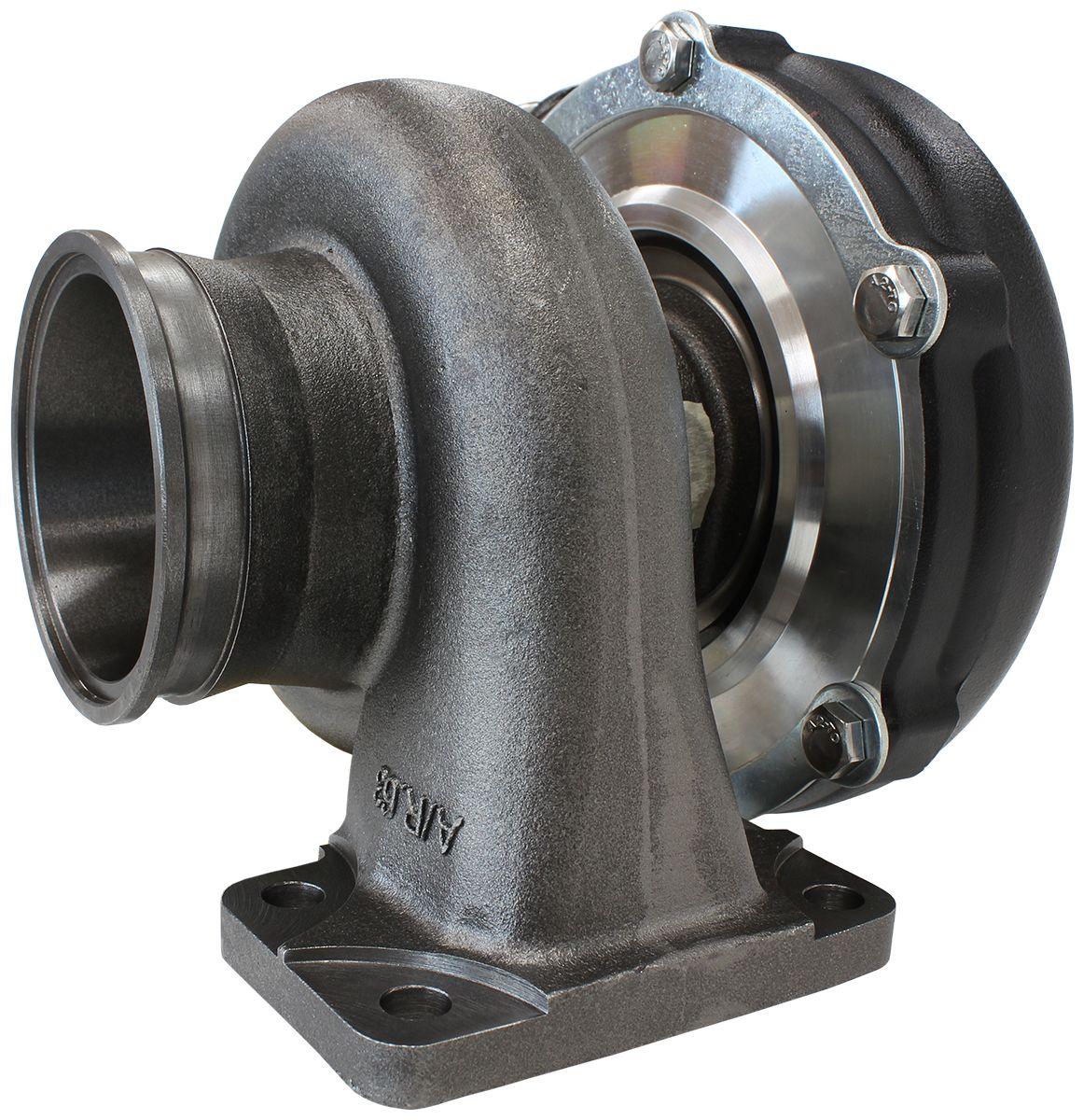 Aeroflow Performance External Wastegate, T3 Inlet Flange, V-Band Exhaust Flange Aeroflow BOOSTED 5862 .63 Turbocharger 750HP, Hi Temp Black Finish AF8005-3010BLK SR